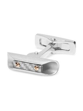 BARAKA Men's Cufflinks Rose Gold 750% - 925% Silver - Allutex PS293281AGAL000000
